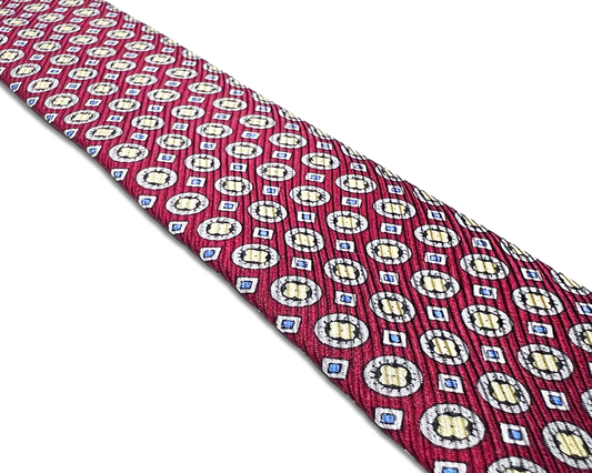 Lasalle Silk Foulard Suspender - Red