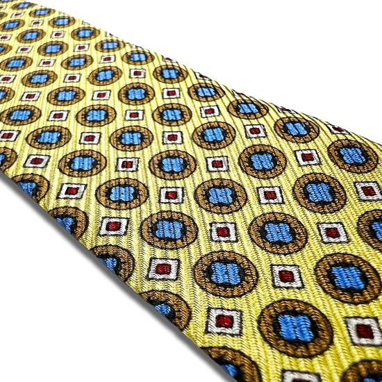 Lasalle Silk Foulard Suspender - Yellow - KK & Jay Supply Co.