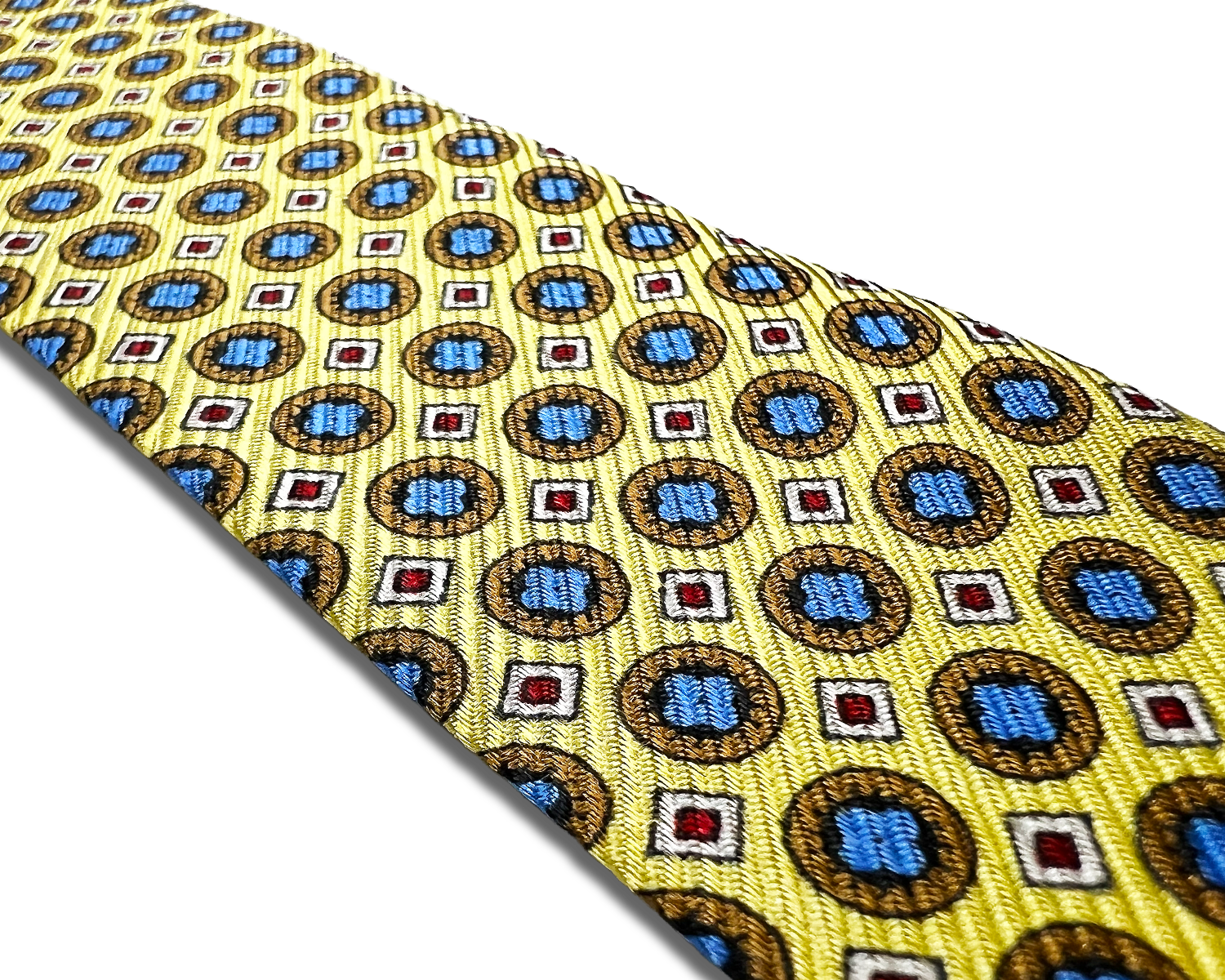 Lasalle Silk Foulard Suspender - Yellow - KK & Jay Supply Co.