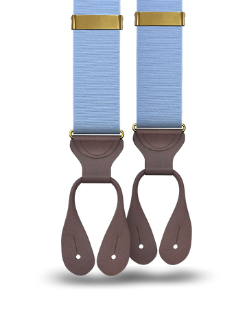 Light Blue Grosgrain Suspenders - KK & Jay Supply Co.