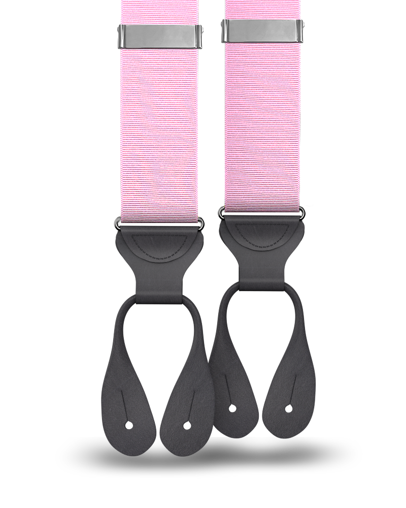 Light Pink Grosgrain Suspenders - KK & Jay Supply Co.