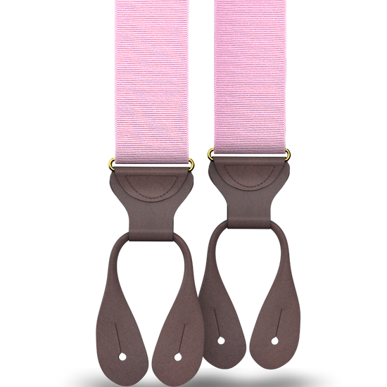 Light Pink Grosgrain Suspenders - KK & Jay Supply Co.