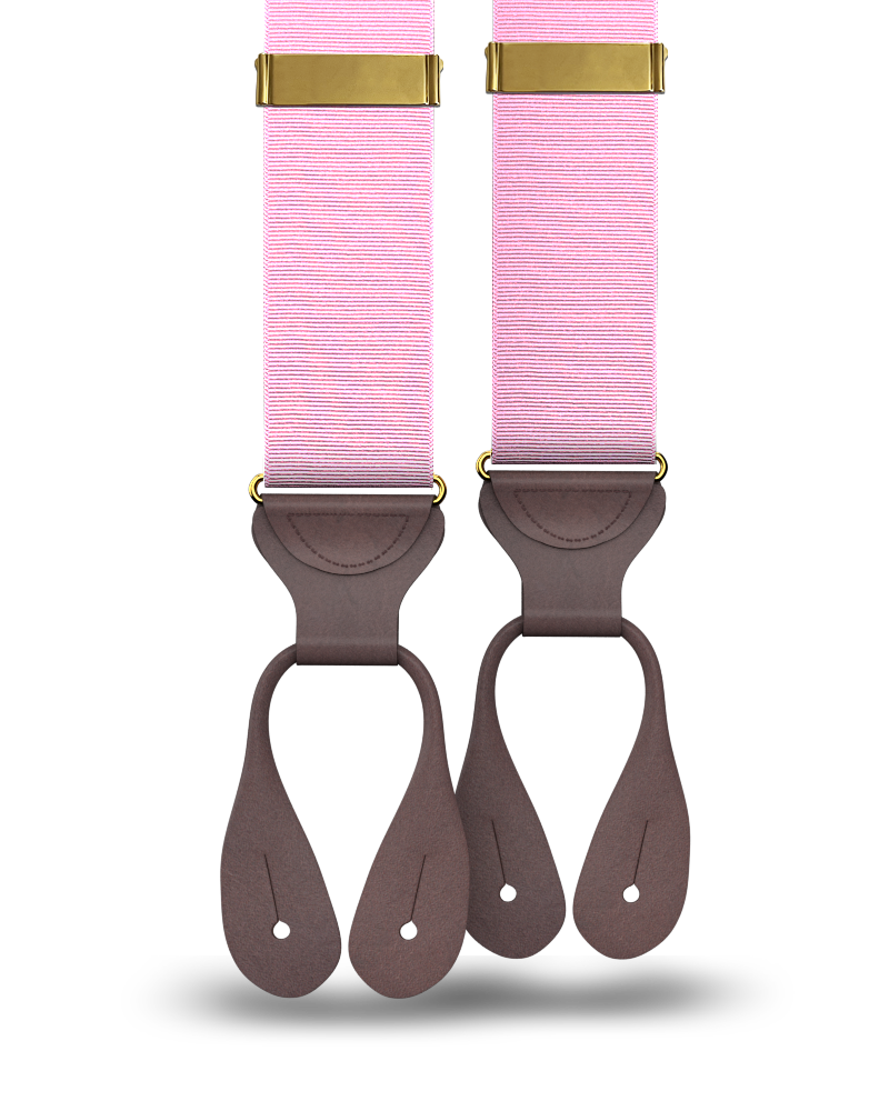 Light Pink Grosgrain Suspenders - KK & Jay Supply Co.