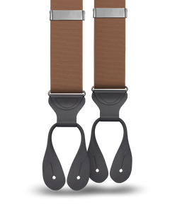 Light Brown Grosgrain Suspenders