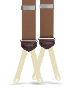 Rivington Solid Grosgrain Suspenders - Light Brown