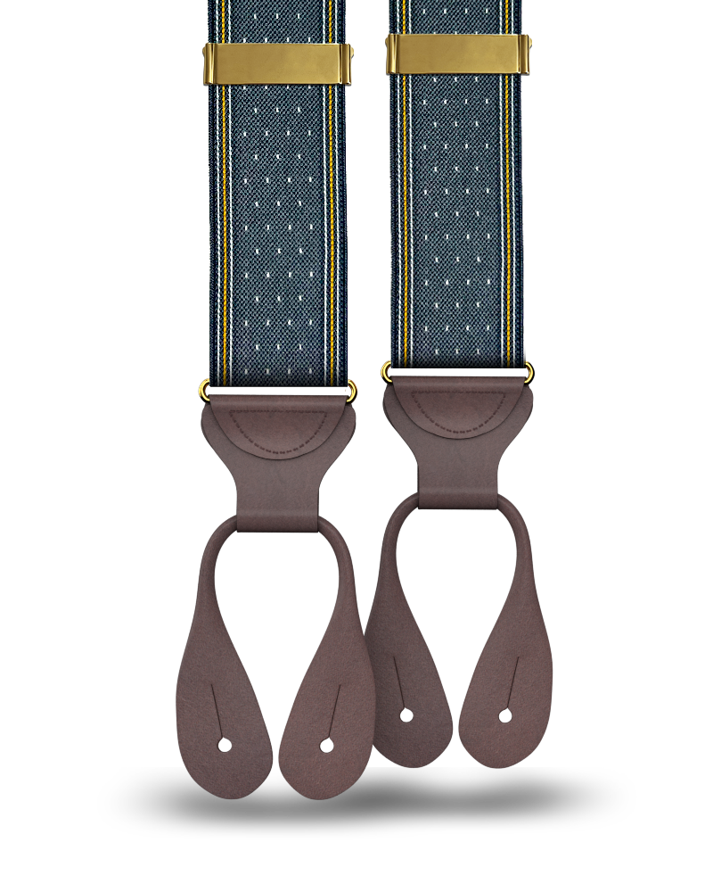 Madison Dot Grey Suspenders - KK & Jay Supply Co.