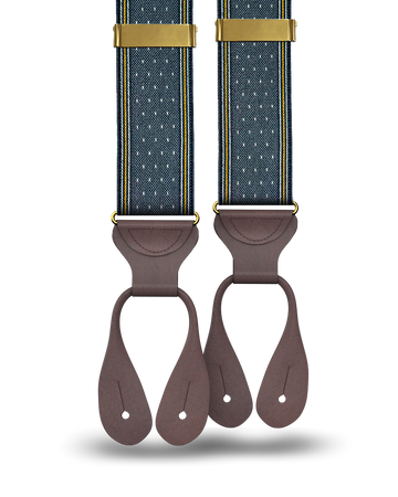 Madison Dot Grey Suspenders - KK & Jay Supply Co.