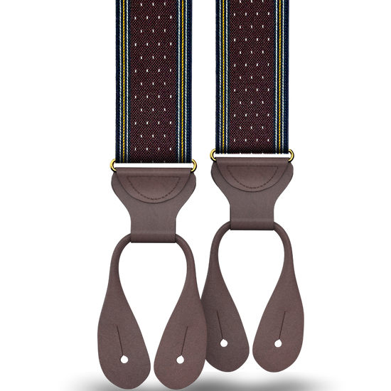 Madison Dot Maroon Suspenders - KK & Jay Supply Co.