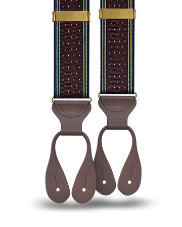Madison Dot Maroon Suspenders - KK & Jay Supply Co.