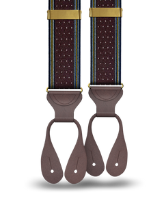 Madison Dot Maroon Suspenders