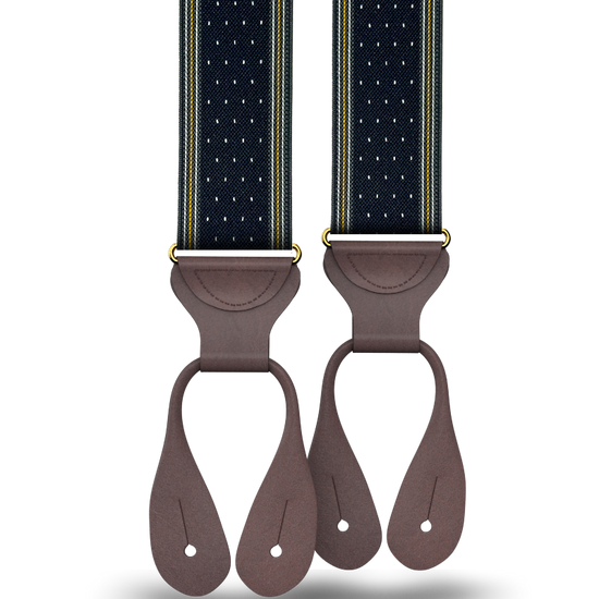 Madison Dot Navy Suspenders - KK & Jay Supply Co.