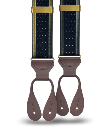 Madison Dot Navy Suspenders - KK & Jay Supply Co.