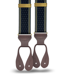 Madison Dot Navy Suspenders