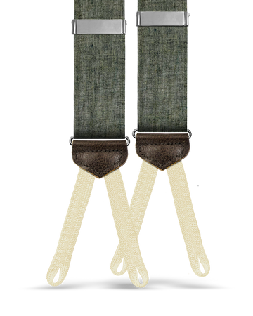 Meadowbrook Cotton Suspenders - Olive