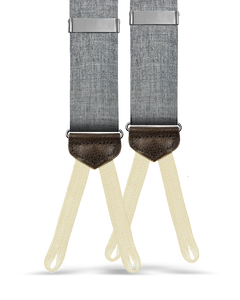Meadowbrook Cotton Suspenders - Grey