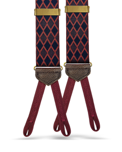 Metropolitan Jacquard Suspenders - Maroon