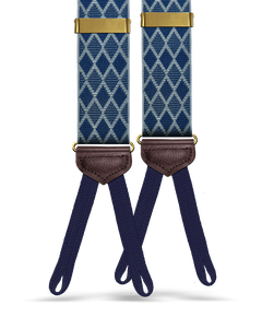 Metropolitan Jacquard Suspenders - Blue