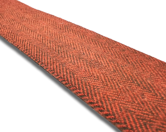 Mulford Herringbone Wool Suspenders - Rust