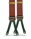 Mulford Herringbone Wool Suspenders - Rust