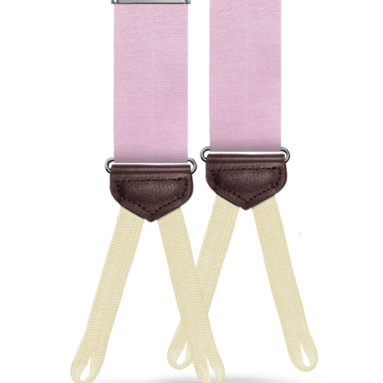 Myrtle Chambray Suspenders - Pink - KK & Jay Supply Co.