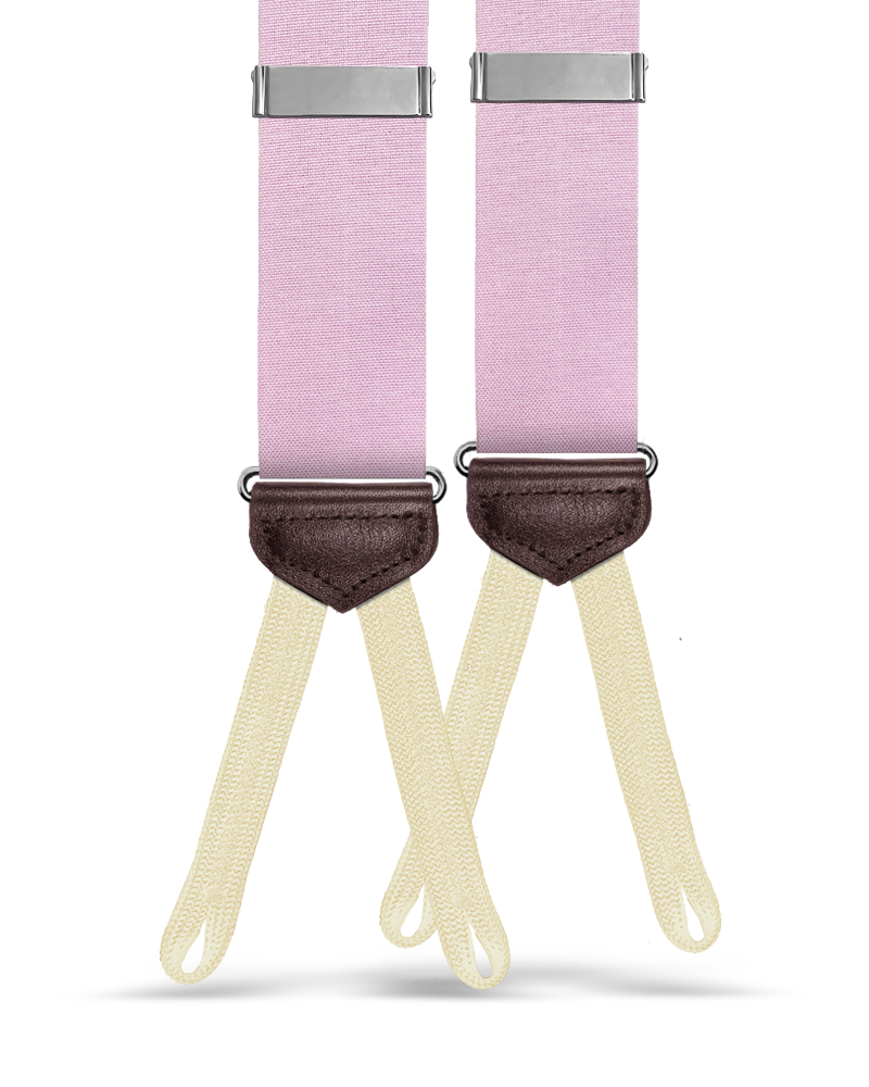 Myrtle Chambray Suspenders - Pink - KK & Jay Supply Co.