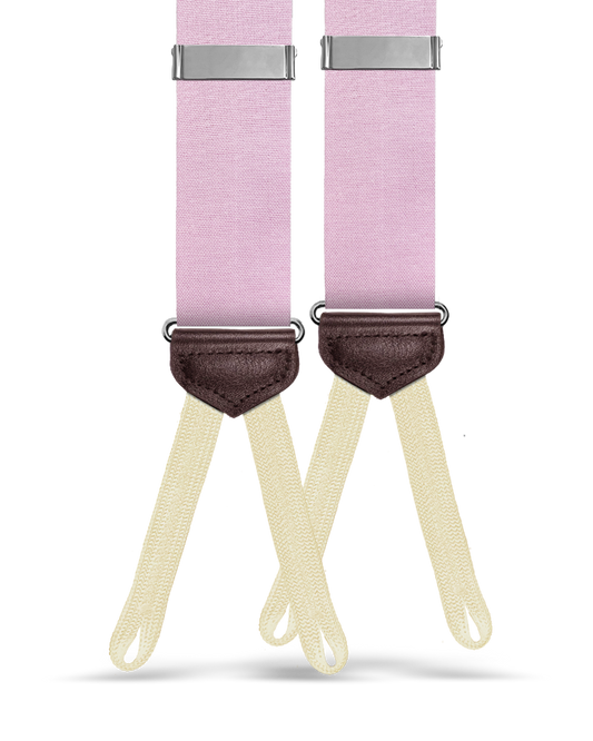 Myrtle Chambray Suspenders - Pink - KK & Jay Supply Co.