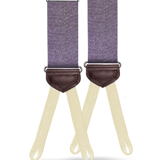 Myrtle Chambray Suspenders - Mauve - KK & Jay Supply Co.