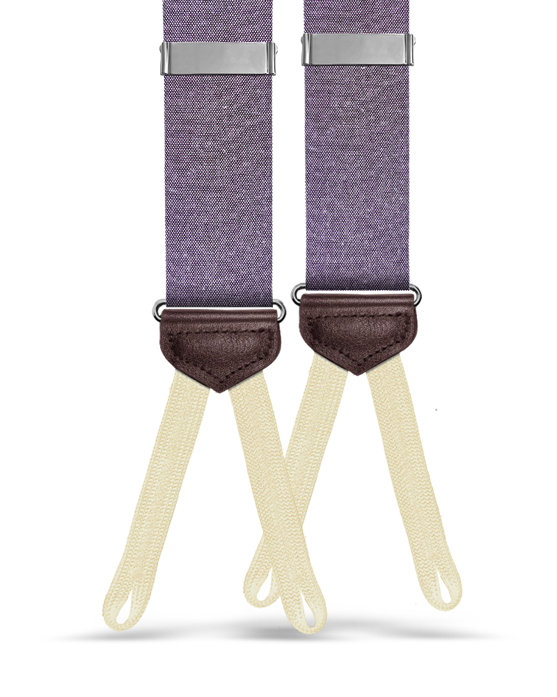 Myrtle Chambray Suspenders - Mauve - KK & Jay Supply Co.