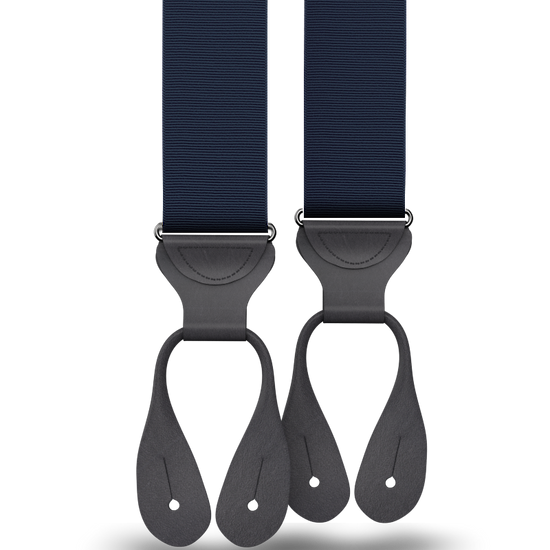 Navy Grosgrain Suspenders - KK & Jay Supply Co.