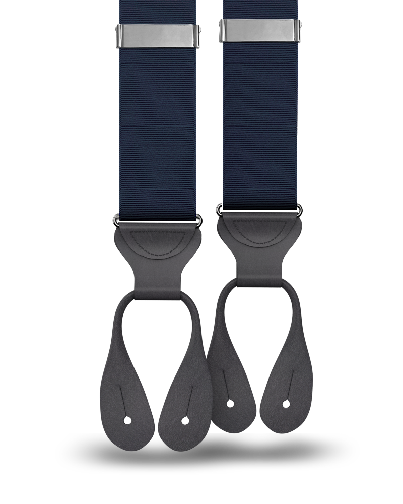 Navy Grosgrain Suspenders - KK & Jay Supply Co.