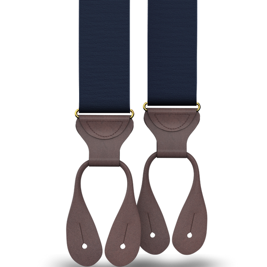 Navy Grosgrain Suspenders - KK & Jay Supply Co.