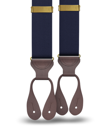 Navy Silk Suspenders - KK & Jay Supply Co.