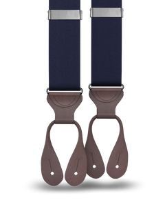 Navy Silk Suspenders