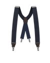 Navy Silk Clip-on Suspenders