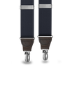 Navy Silk Clip-on Suspenders