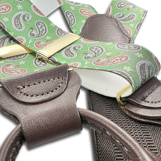 Nepperhan Paisley Suspenders - Green - KK & Jay Supply Co.
