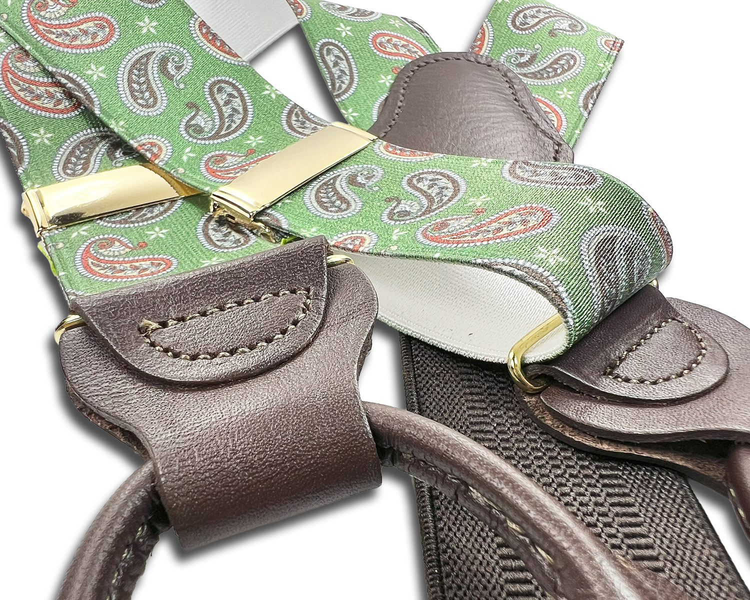 Nepperhan Paisley Suspenders - Green - KK & Jay Supply Co.