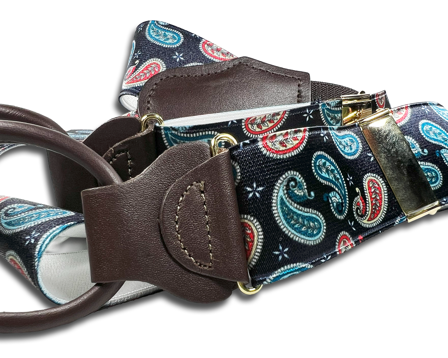 Nepperhan Paisley Suspenders - Navy - KK & Jay Supply Co.