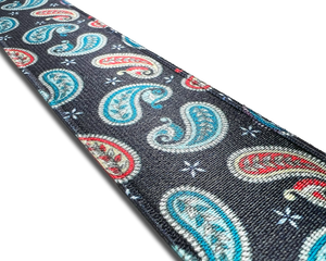 Nepperhan Paisley Suspenders - Navy