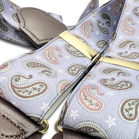 Nepperhan Paisley Suspenders - Lavender - KK & Jay Supply Co.