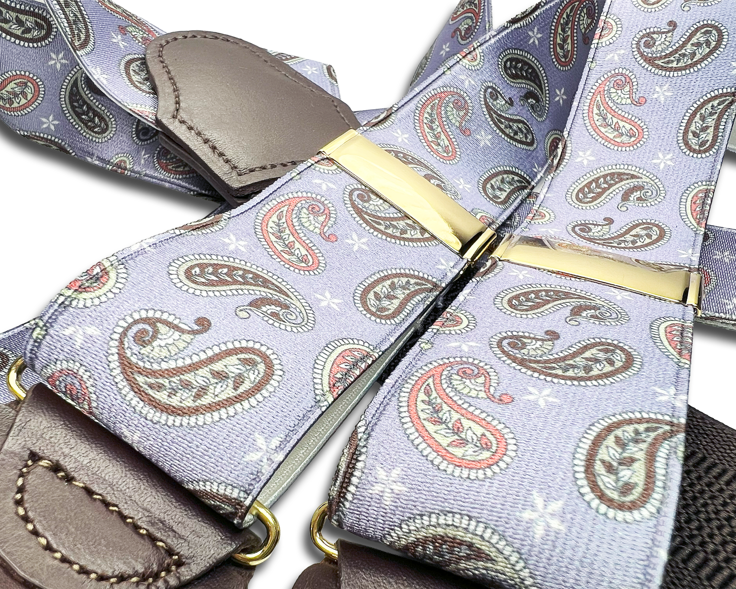 Nepperhan Paisley Suspenders - Lavender - KK & Jay Supply Co.