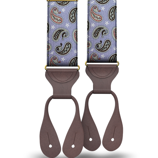 Nepperhan Paisley Suspenders - Lavender - KK & Jay Supply Co.