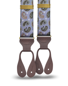 Nepperhan Paisley Suspenders - Lavender