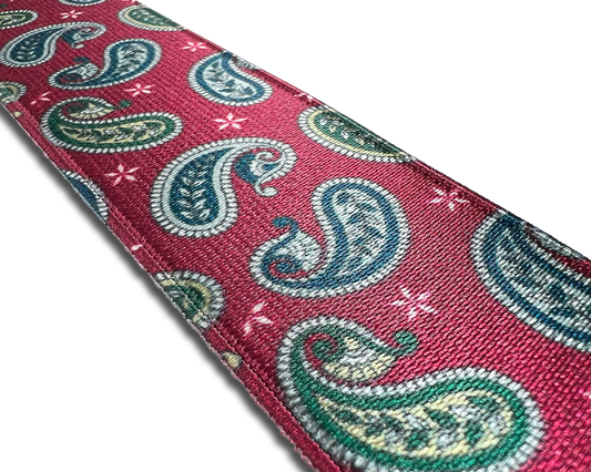 Nepperhan Paisley Suspenders - Red
