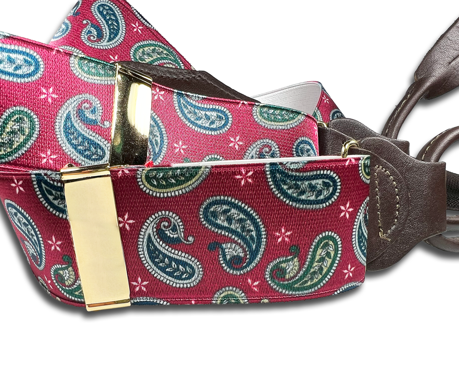Nepperhan Paisley Suspenders - Red - KK & Jay Supply Co.