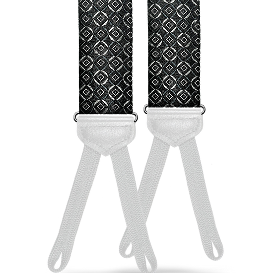 Neptune Black Silk Suspenders - KK & Jay Supply Co.