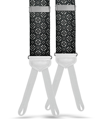 Neptune Black Silk Suspenders - KK & Jay Supply Co.