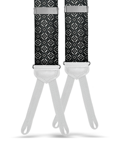 Neptune Black Silk Suspenders
