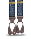 Neptune Navy Silk Suspenders - KK & Jay Supply Co.