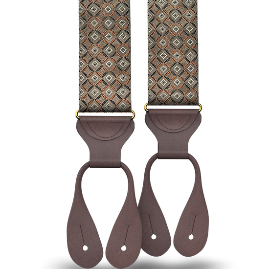 Neptune Tan Silk Suspenders - KK & Jay Supply Co.
